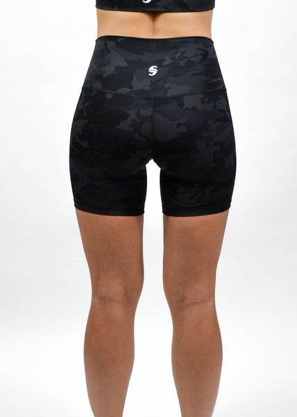 Elemental Shorts - Sweat Industry Apparel Black Camo Back