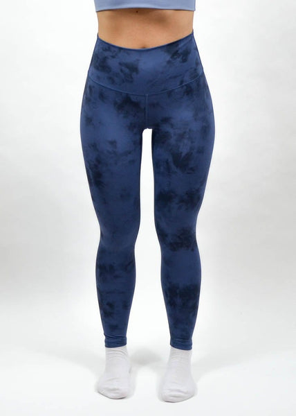 Legacy Leggings - Sweat Industry Apparel Blue Tie Dye Front
