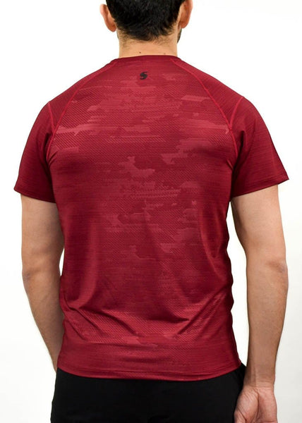 Military Compression Tee - Sweat Industry Apparel Army Red Back