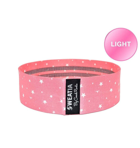 SWEATIA Fabric Booty Band- Starry Pink/LIGHT Front