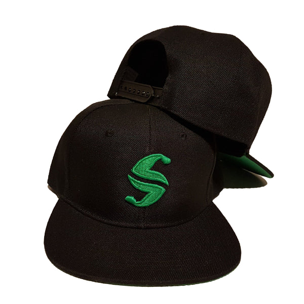 Classic Snap Back - Sweat Industry Apparel Black/Green Front