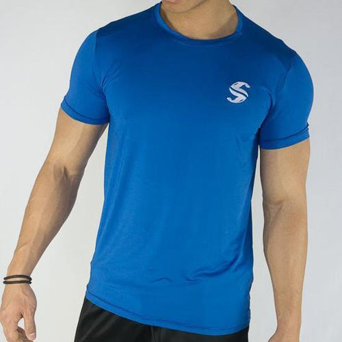Signature Compression Tee - Sweat Industry Apparel Electric Blue Front