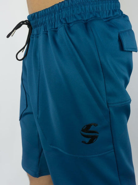 Training Shorts - Sweat Industry Apparel Olympic Blue Side
