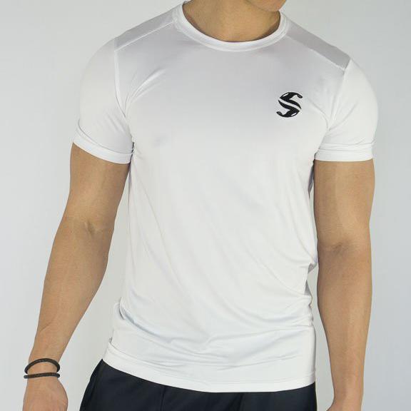 Signature Compression Tee - Sweat Industry Apparel White Front