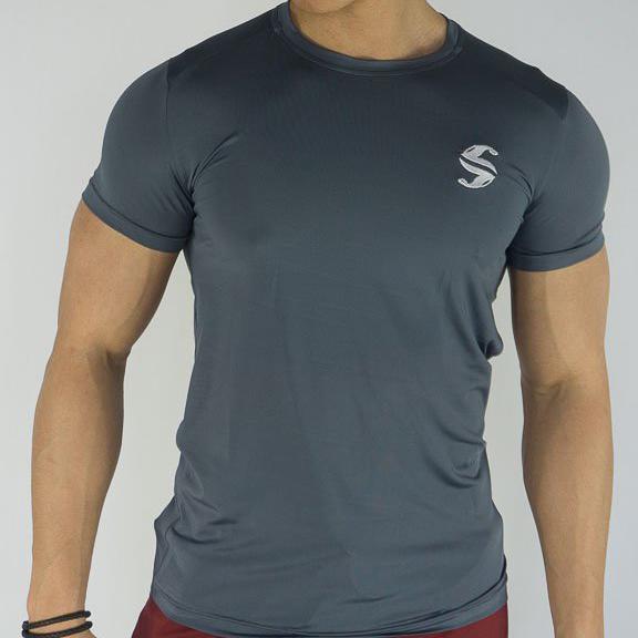Signature Compression Tee - Sweat Industry Apparel Carbon Front