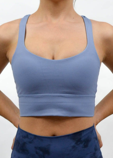 Ethereal Sports Bra - Sweat Industry Apparel Baby Blue Front