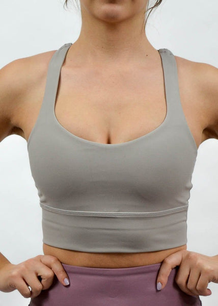 Ethereal Sports Bra - Sweat Industry Apparel Cream Front