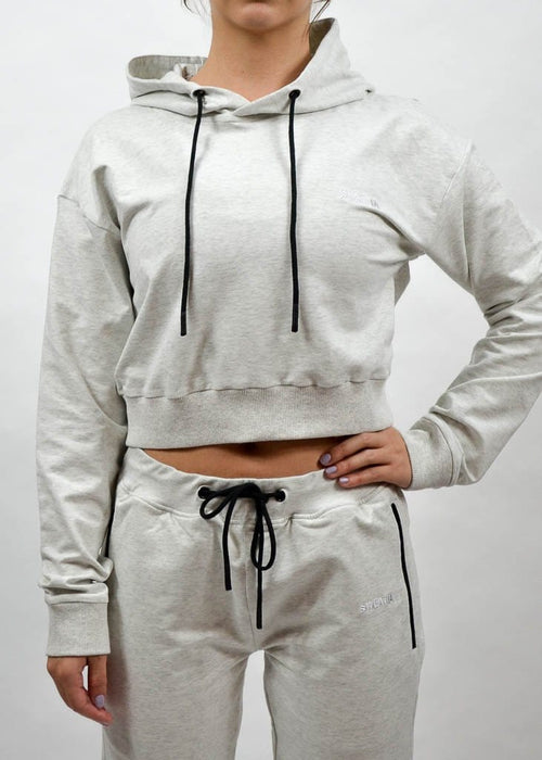 SI Jogger Crop Hoodie- Sweat Industry Apparel Frost Front
