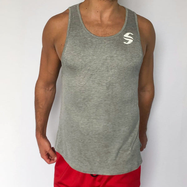 Muscle Tank - Sweat Industry Apparel Grey Mix Front