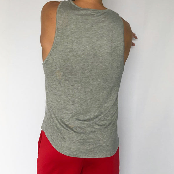 Muscle Tank - Sweat Industry Apparel Grey Mix Back