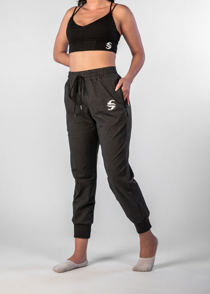 SI Jogger - Sweat Industry Apparel Black Space Dye Front