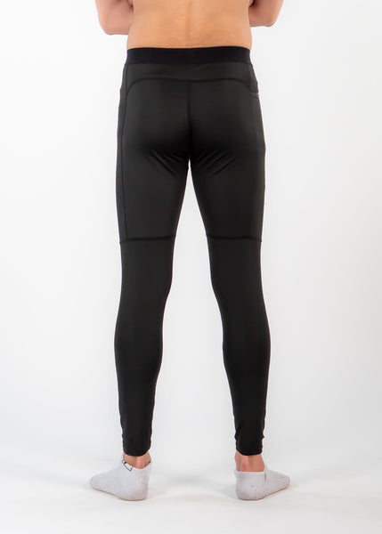 Men's Power Compression Pants - Sweat Industry Apparel Black Back