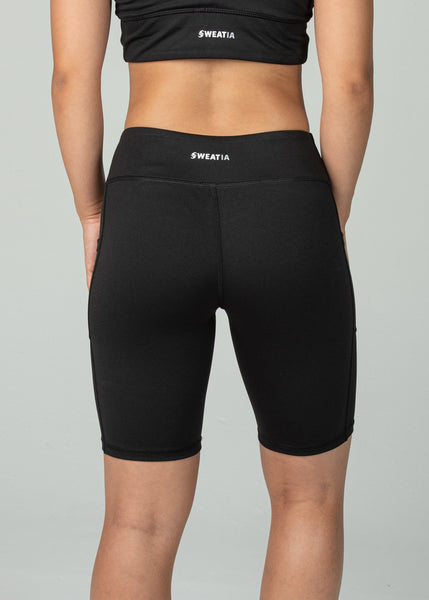 Essential Biker Shorts - Sweat Industry Apparel Black Back