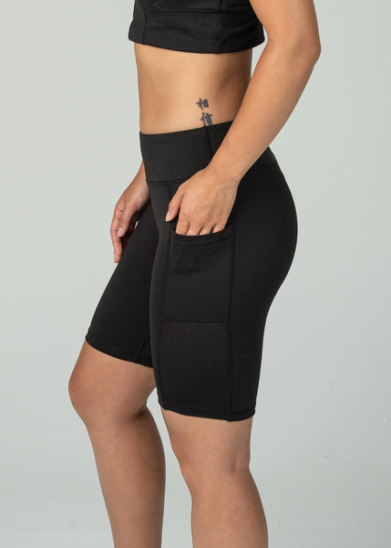 Essential Biker Shorts - Sweat Industry Apparel Black Side
