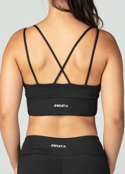Essential Sports Bra - Sweat Industry Apparel Black Back