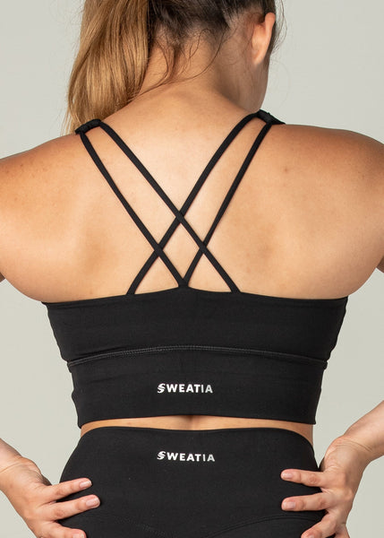 Ethereal Sports Bra - Sweat Industry Apparel Black Back