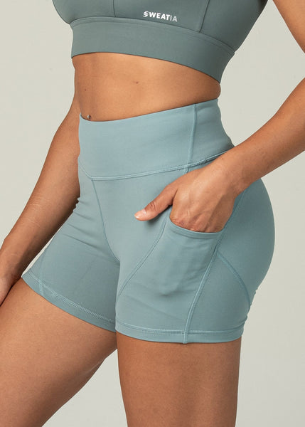 Vital Shorts - Sweat Industry Apparel Teal Side