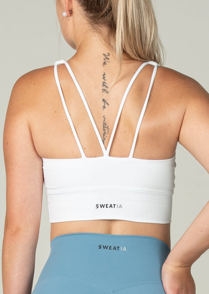 Ethereal Sports Bra - Sweat Industry Apparel White Back