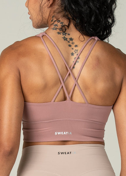Ethereal Sports Bra - Sweat Industry Apparel Dusty Pink Back