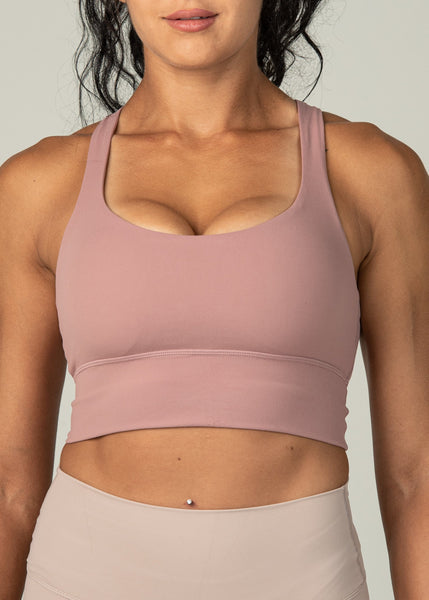 Ethereal Sports Bra - Sweat Industry Apparel Dusty Pink Front