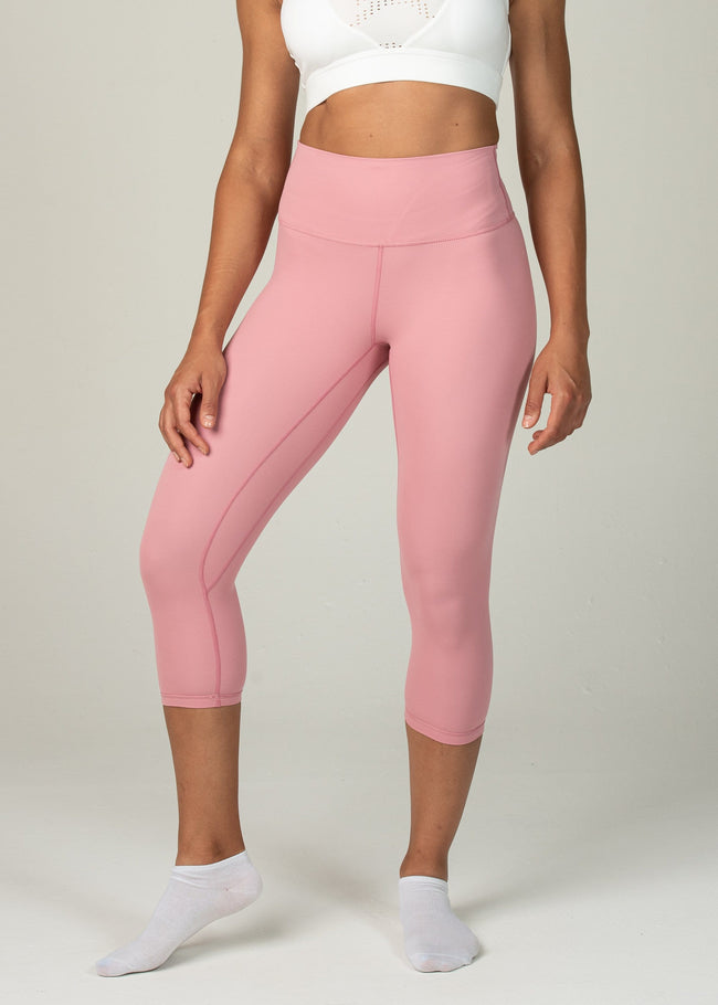 Astral Capri Leggings - Sweat Industry Apparel Pink Front