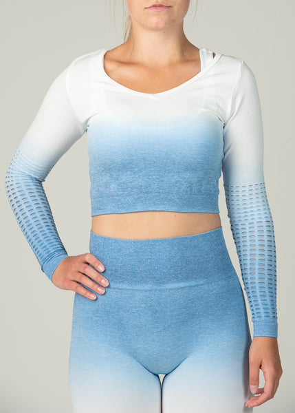 Seamless Conquest Top - Sweat Industry Apparel Blue Ombre Front