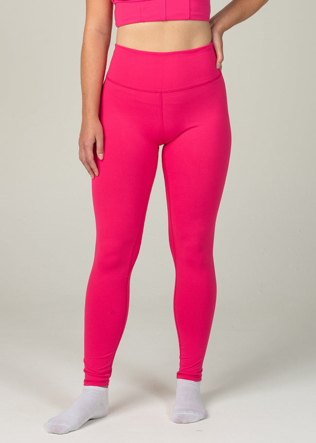 Essential Leggings - Sweat Industry Apparel Hot Pink Front