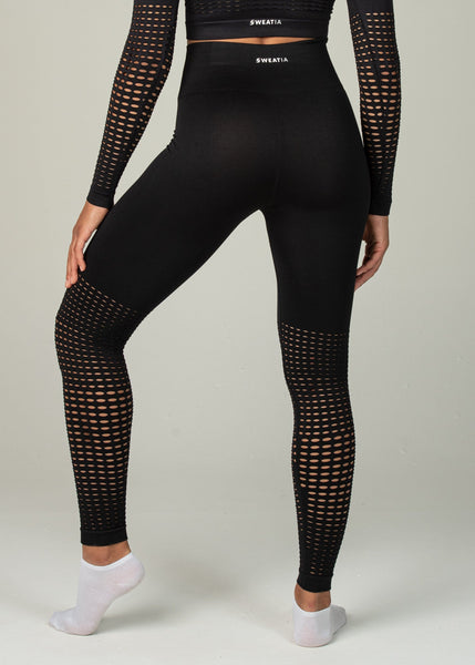 Seamless Conquest Leggings - Sweat Industry Apparel Black Back