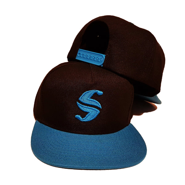 Classic Snap Back - Sweat Industry Apparel Black/Turquoise Front